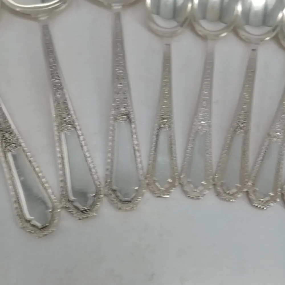 8X SS ROGERS Extra Plate SilverPlate CHALFONTE Soup Spoons Demitasse Flatware